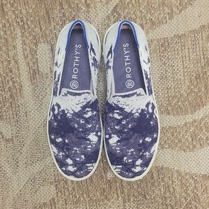 Rothy's Purple and White Patterned Sneakers - Iris Limited Edition